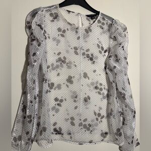 Floral Sheer Long Sleeve Top